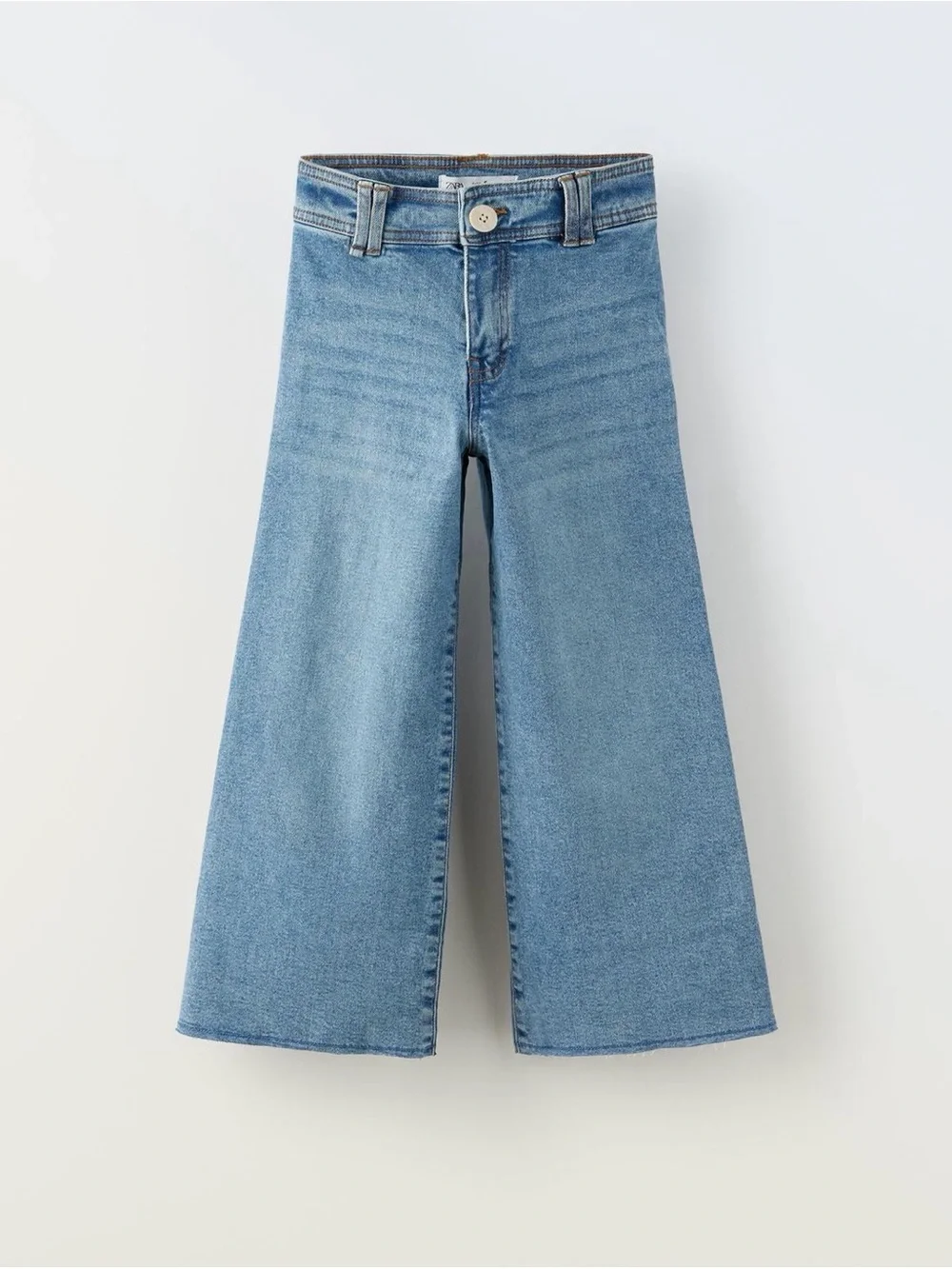 Zara girls Wide Leg marine jeans Light Blue size 7